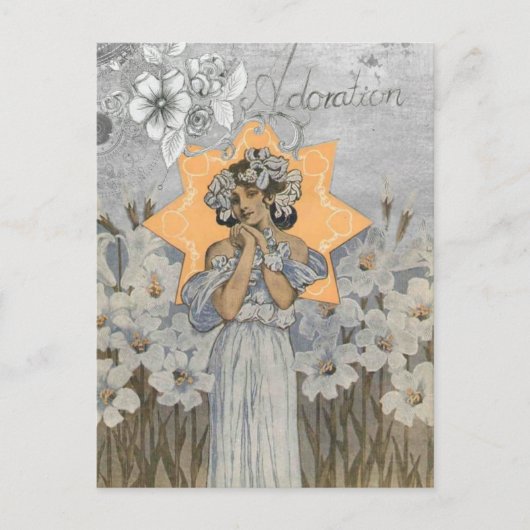 ヴィンテージアンティークアールデコレディ考えるズ'の皆さん' ポストカード (正面)