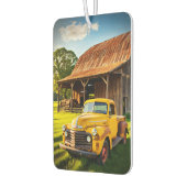 ヴィンテージアンティークイエロートラック カーエアーフレッシュナー (左)