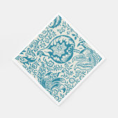 ヴィンテージアンティークウィリアムモリススネークズヘッドプリント スタンダードランチョンナプキン (角)