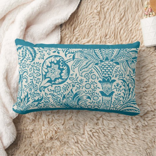 ヴィンテージアンティークウィリアム・モリス・スネーク空白のズ・ヘッド ランバークッション (ブランケット)