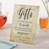 ヴィンテージアンティークウェディングギフトサイン 台座サイン (インサイチュ)