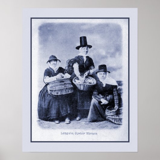 ヴィンテージアンティークウェルシュオイスター女性 ポスター (正面)