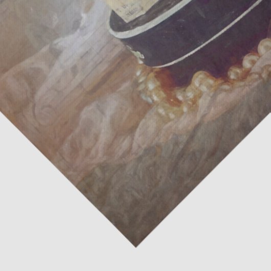 ヴィンテージアンティークエレガントフローラアート楽譜 薄葉紙 (詳細)