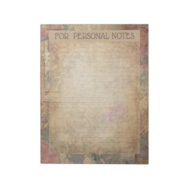 ヴィンテージアンティークエレガントフローラ抽象芸術エフェラ ノートパッド