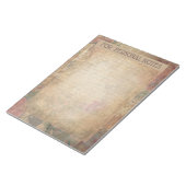 ヴィンテージアンティークエレガントフローラ抽象芸術エフェラ ノートパッド (アングル)