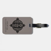 ヴィンテージアンティークエレガントモノグラム文字H ラゲッジタグ (裏面横)