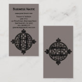 ヴィンテージアンティークエレガントモノグラム文字H 名刺 (正面/裏面)