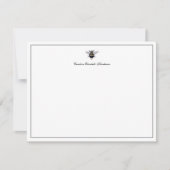 ヴィンテージアンティークエレガントBeeスクリプパーソナライズされたト ノートカード (正面)