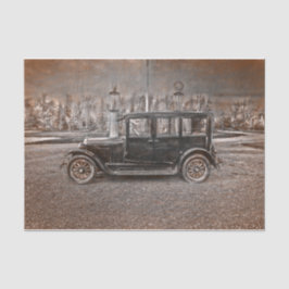 ヴィンテージアンティークエージングセピアブラックオールドカ素朴ール 薄葉紙