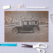 ヴィンテージアンティークエージングセピアブラックオールドカ素朴ール 薄葉紙 (クラフト)