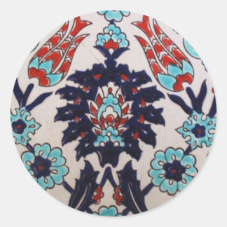 ヴィンテージアンティークオットマントルコのタイルチューリップ ラウンドシール