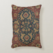 ヴィンテージアンティークオリエンタルペルシアレッド模様 アクセントクッション (正面(垂直))