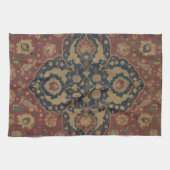 ヴィンテージアンティークオリエンタルペルシアレッド模様 キッチンタオル (横)