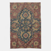 ヴィンテージアンティークオリエンタルペルシアレッド模様 キッチンタオル (縦)