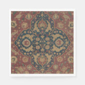 ヴィンテージアンティークオリエンタルペルシアレッド模様 スタンダードランチョンナプキン (正面)