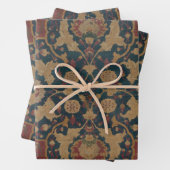 ヴィンテージアンティークオリエンタルペルシアレッド模様 ラッピングペーパーシート (インサイチュ)