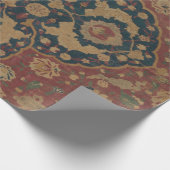 ヴィンテージアンティークオリエンタルペルシアレッド模様 ラッピングペーパー (角)