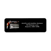 ヴィンテージアンティークオルガンキーボード差出人住所 ラベル (正面)