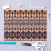 ヴィンテージアンティークオレンジベージュパターンデコパージュ 薄葉紙 (クラフト)