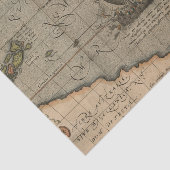 ヴィンテージアンティークオールドワールドマップティッシュペーパー 薄葉紙 (詳細)