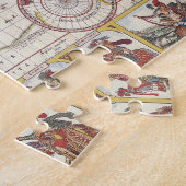 ヴィンテージアンティークオールドワールドマップデザイン ジグソーパズル (側面)