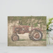 ヴィンテージアンティークオールド素朴カントリーファームトラクター (スタンド正面)