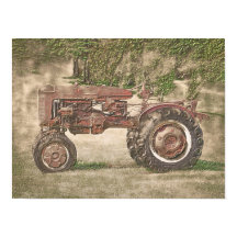 ヴィンテージアンティークオールド素朴カントリーファームトラクター