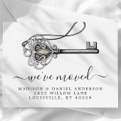 ヴィンテージアンティークオールド鍵ニューホームムービング 案内ポストカード