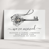 ヴィンテージアンティークオールド鍵ニューホームムービング 案内ポストカード