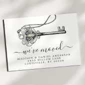 ヴィンテージアンティークオールド鍵ニューホームムービング 案内ポストカード