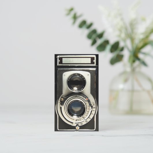 ヴィンテージアンティークカメラ集電装置 名刺 (スタンド正面)