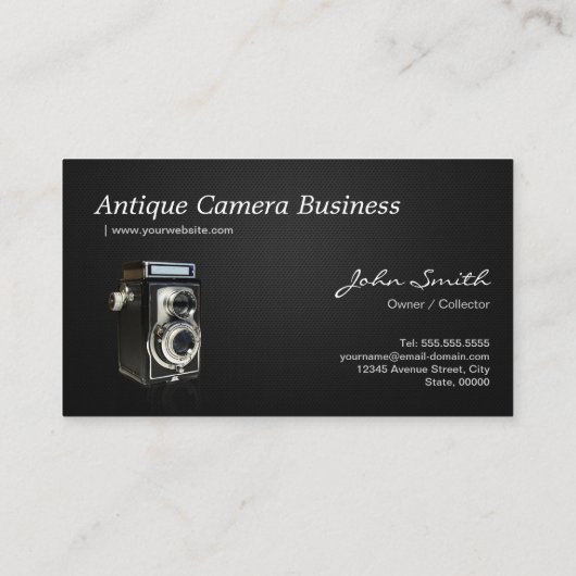 ヴィンテージアンティークカメラ集電装置 名刺 (裏面)