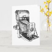 ヴィンテージアンティークカメラ カード (黄色い花)