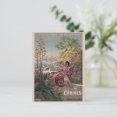    ヴィンテージアンティークカンヌフランスの旅行広告 ポストカード (スタンド正面)