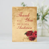 ヴィンテージアンティークカ結婚ラメルサンキューカード サンキューカード (スタンド正面)