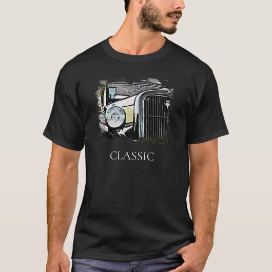*～*ヴィンテージアンティーククラシックの古い車 Tシャツ (正面)