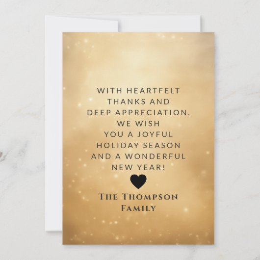 ヴィンテージアンティーククラシックサンタカスタマイズクリスマス シーズンカード (裏面)