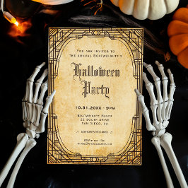 ヴィンテージアンティーククラシックハローウィンパーティ 招待状