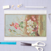 ヴィンテージアンティーククラシックワイルドバラフラワー 薄葉紙 (クラフト)