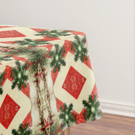 ヴィンテージアンティーククリスマスをテーマにしたパート15エフェメラ テーブルクロス