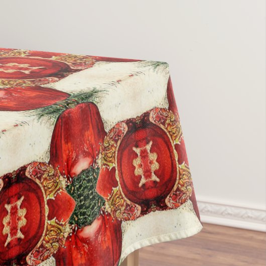 ヴィンテージアンティーククリスマスをテーマにしたパート16エフェメラ テーブルクロス (インサイチュ)