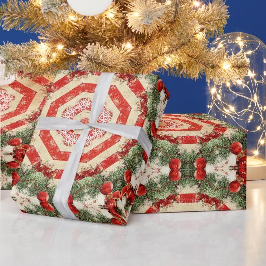 ヴィンテージアンティーククリスマスをテーマにしたパート1 Ephemera ラッピングペーパー (クリスマス)