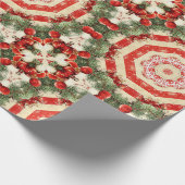ヴィンテージアンティーククリスマスをテーマにしたパート1 Ephemera ラッピングペーパー (角)