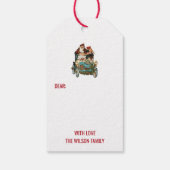 ヴィンテージアンティーククリスマスサンタクロース ギフトタグ (裏面)