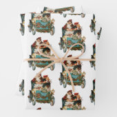 ヴィンテージアンティーククリスマスサンタクロース ラッピングペーパーシート (インサイチュ)