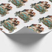 ヴィンテージアンティーククリスマスサンタクロース ラッピングペーパー (角)