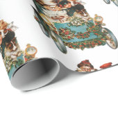 ヴィンテージアンティーククリスマスサンタクロース ラッピングペーパー (ロールコーナー)