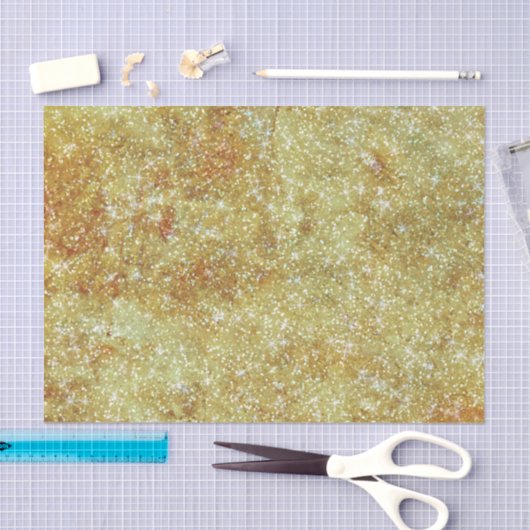 ヴィンテージアンティークグリッターテクスチャ金ゴールドの切り離し 薄葉紙 (クラフト)
