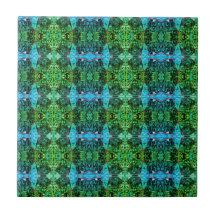 ヴィンテージアンティークグリーンブルーアールヌーボー