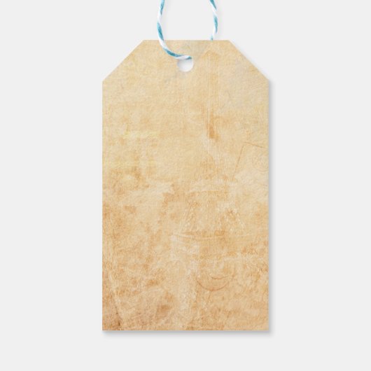 ヴィンテージアンティークケルビエンジェルスイラストレーション ギフトタグ (裏面)